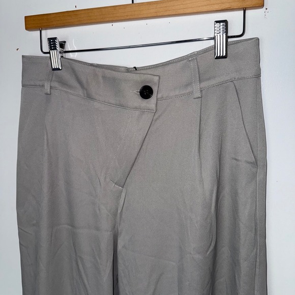 Micas Gray Wide Leg Dress Pants High Waist Career Casual Trousers Size M - Picture 11 of 16